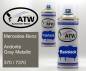 Preview: Mercedes-Benz, Andorite Gray Metallic, 370 / 7370: 400ml Sprühdose + 400ml Klarlack - Set, von ATW Autoteile West.